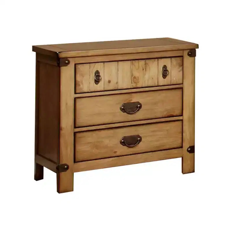 Comodino in legno marrone con presa USB, singolo