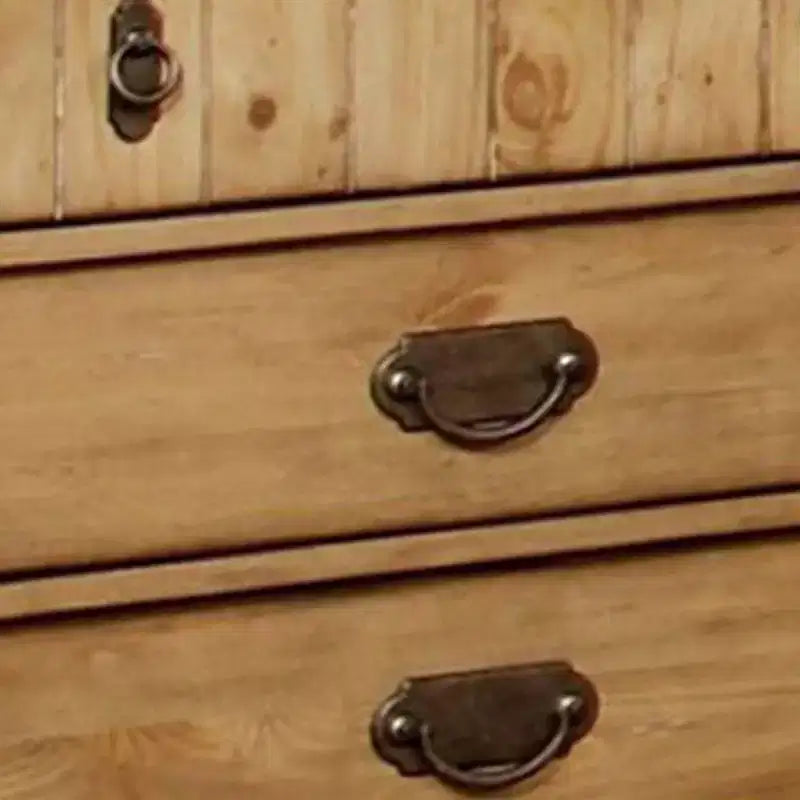 Comodino in legno marrone con presa USB, singolo