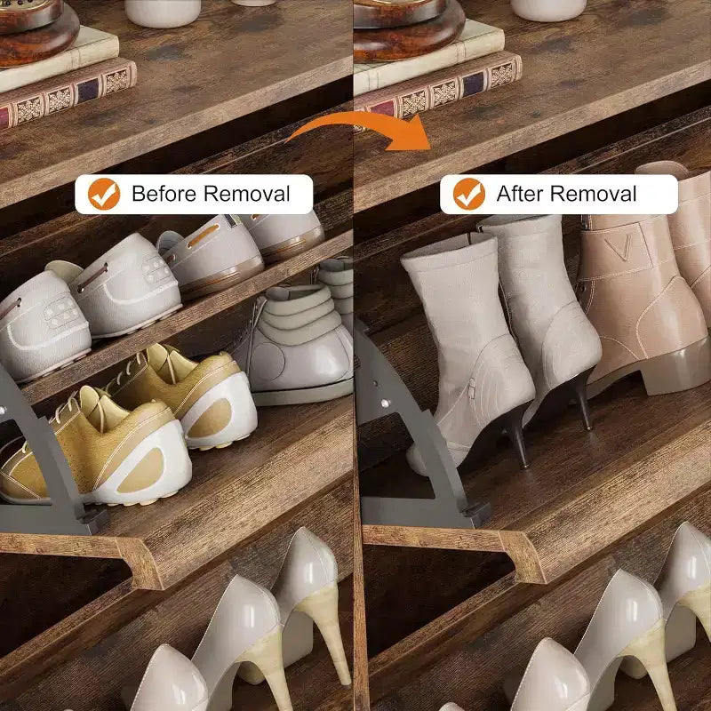 Scarpiera a cassetti a ribalta – Nero / Marrone / Grigio / Bianco / Color legno – Contiene 18–24 paia