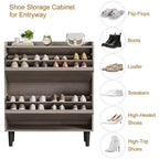 Scarpiera a cassetti a ribalta – Nero / Marrone / Grigio / Bianco / Color legno – Contiene 18–24 paia