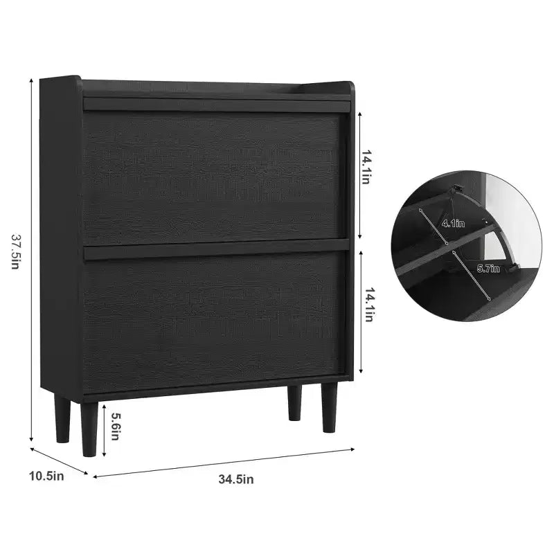 Scarpiera a cassetti a ribalta – Nero / Marrone / Grigio / Bianco / Color legno – Contiene 18–24 paia