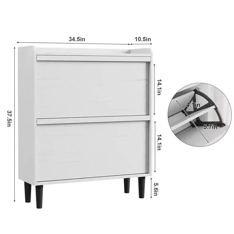Scarpiera a cassetti a ribalta – Nero / Marrone / Grigio / Bianco / Color legno – Contiene 18–24 paia