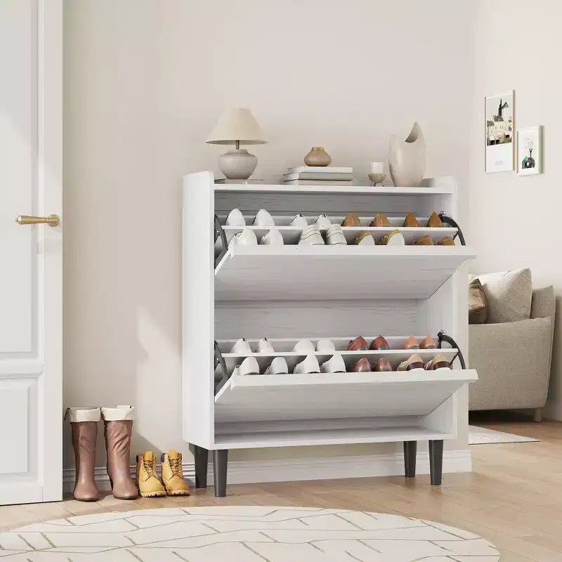 Scarpiera a cassetti a ribalta – Nero / Marrone / Grigio / Bianco / Color legno – Contiene 18–24 paia