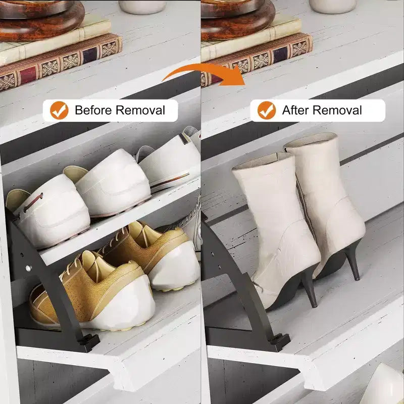 Scarpiera a cassetti a ribalta – Nero / Marrone / Grigio / Bianco / Color legno – Contiene 18–24 paia