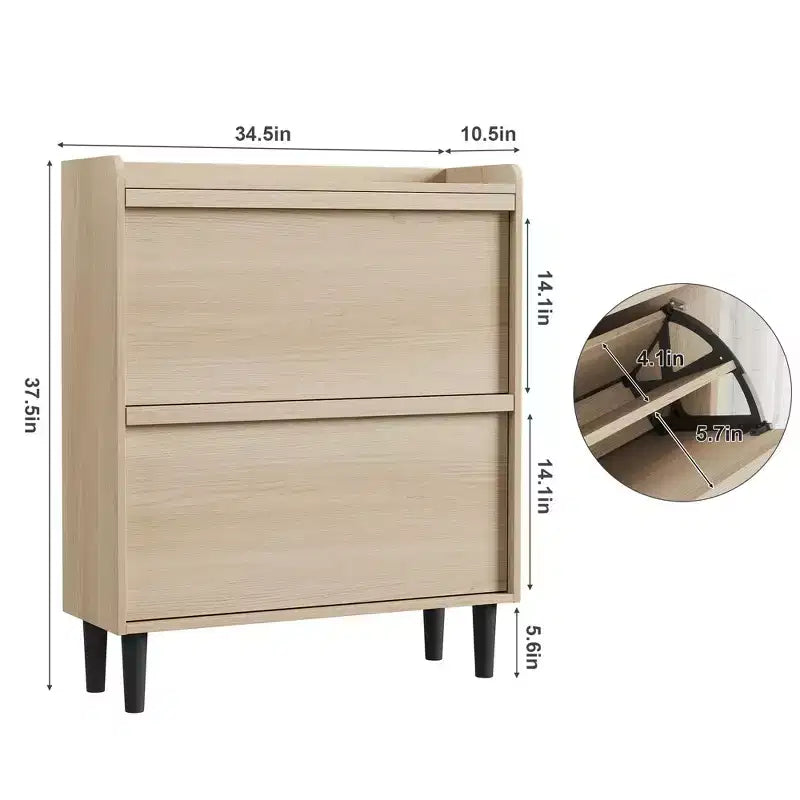 Scarpiera a cassetti a ribalta – Nero / Marrone / Grigio / Bianco / Color legno – Contiene 18–24 paia