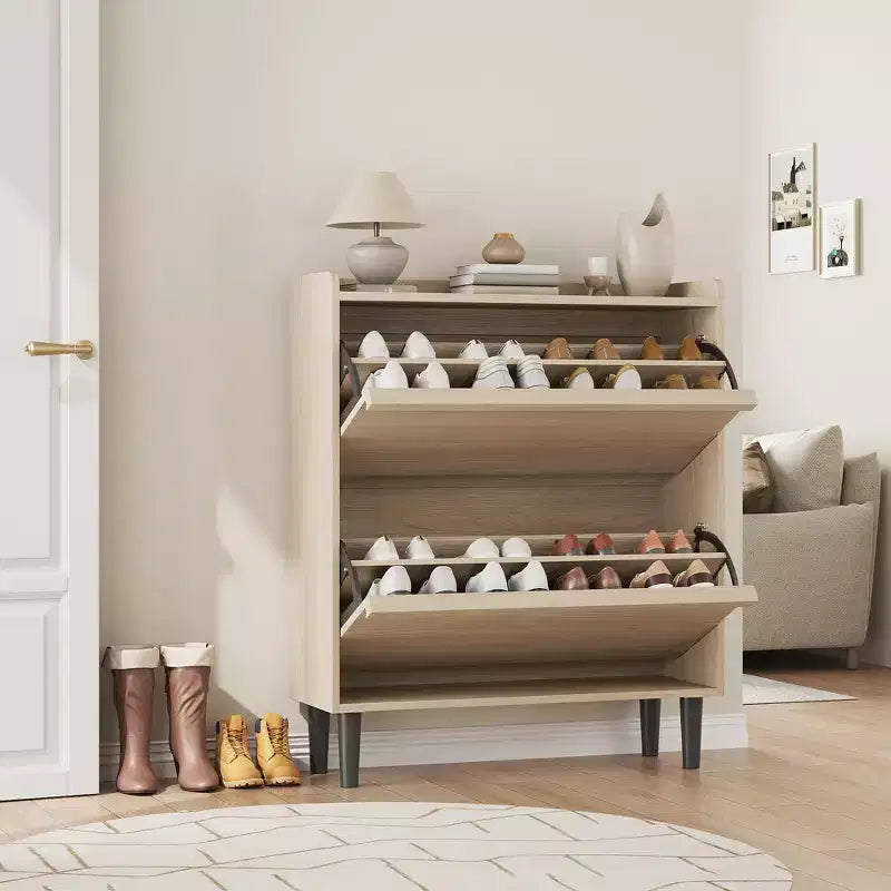 Scarpiera a cassetti a ribalta – Nero / Marrone / Grigio / Bianco / Color legno – Contiene 18–24 paia