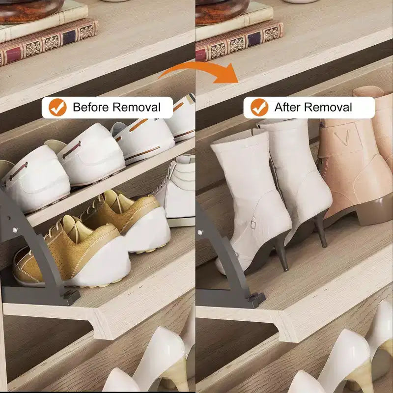 Scarpiera a cassetti a ribalta – Nero / Marrone / Grigio / Bianco / Color legno – Contiene 18–24 paia
