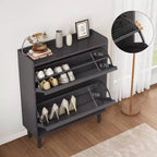 Scarpiera a cassetti a ribalta – Nero / Marrone / Grigio / Bianco / Color legno – Contiene 18–24 paia