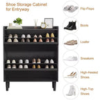 Scarpiera a cassetti a ribalta – Nero / Marrone / Grigio / Bianco / Color legno – Contiene 18–24 paia