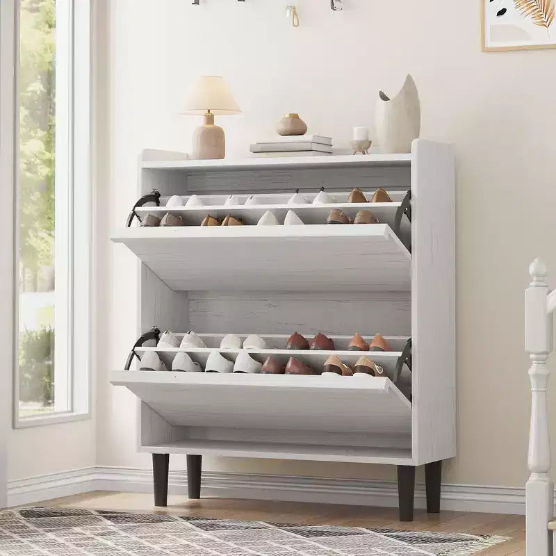 Scarpiera a cassetti a ribalta – Nero / Marrone / Grigio / Bianco / Color legno – Contiene 18–24 paia