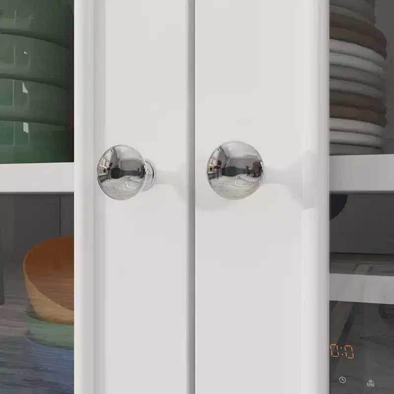 Madia da pranzo moderna con 4 ante e 3 cassetti, colore bianco