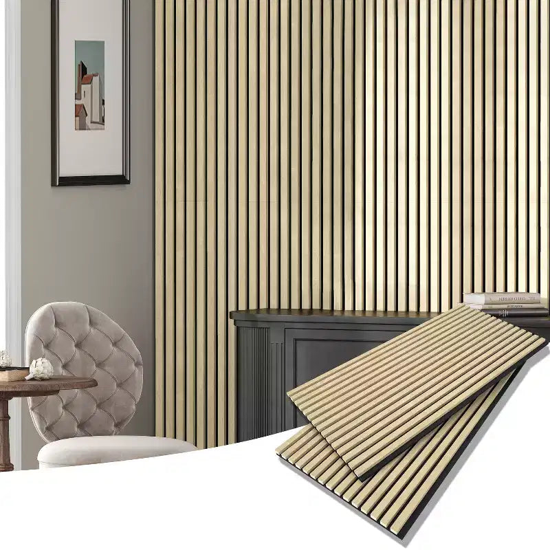 2 pcs 23.6  x 47.2 Sound-Absorbing And Soundproof Panels, With Density Board Wrapped In Wood Veneer