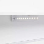 Letto singolo grigio/bianco con testiera a libreria, luce a LED e sponde di protezione – Adatto per 1