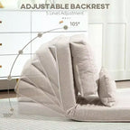 Sedia da pavimento convertibile beige/grigio scuro, 1 posto