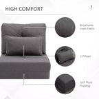 Sedia da pavimento convertibile beige/grigio scuro, 1 posto