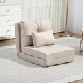 Sedia da pavimento convertibile beige/grigio scuro, 1 posto