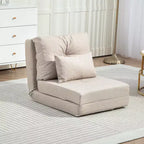Sedia da pavimento convertibile beige/grigio scuro, 1 posto
