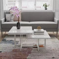 GDFStudio Verona Two-Tier Manufactured Wood Coffee Table with Metal Base