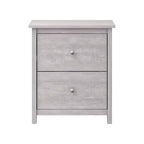 Comodino a 2 cassetti in rovere nero/rovere grigio polvere/rovere nodoso, set da 2