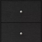 Comodino a 2 cassetti in rovere nero/rovere grigio polvere/rovere nodoso, set da 2