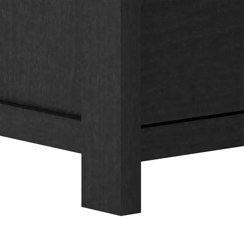Comodino a 2 cassetti in rovere nero/rovere grigio polvere/rovere nodoso, set da 2
