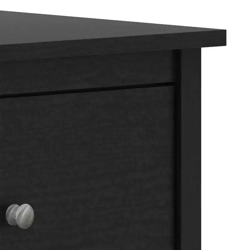 Comodino a 2 cassetti in rovere nero/rovere grigio polvere/rovere nodoso, set da 2