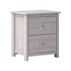Comodino a 2 cassetti in rovere nero/rovere grigio polvere/rovere nodoso, set da 2