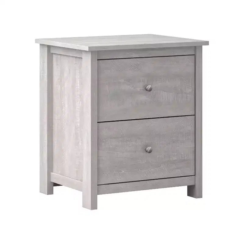 Comodino a 2 cassetti in rovere nero/rovere grigio polvere/rovere nodoso, set da 2