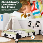 Struttura letto imbottita Black & White Panda per bambini, singola, per 1 bambino